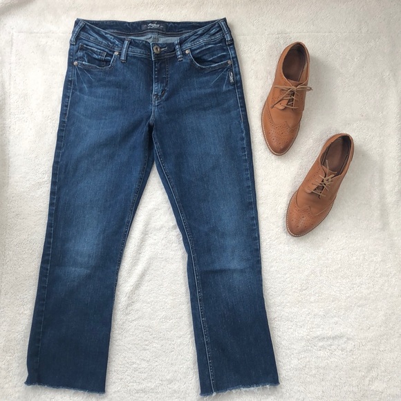 Silver Jeans Dark Indigo Avery Stretch Slim Bootcut Jeans Size 30 - Picture 2 of 15